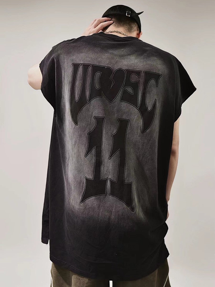 Streetwear 11 Oversized Distressed Sleeveless T-Shirt – LATENITEX
