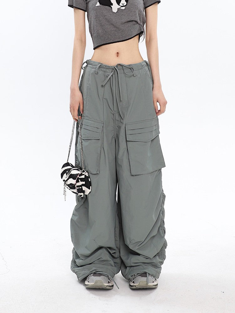 Slouchy Ruched Cargo Pants