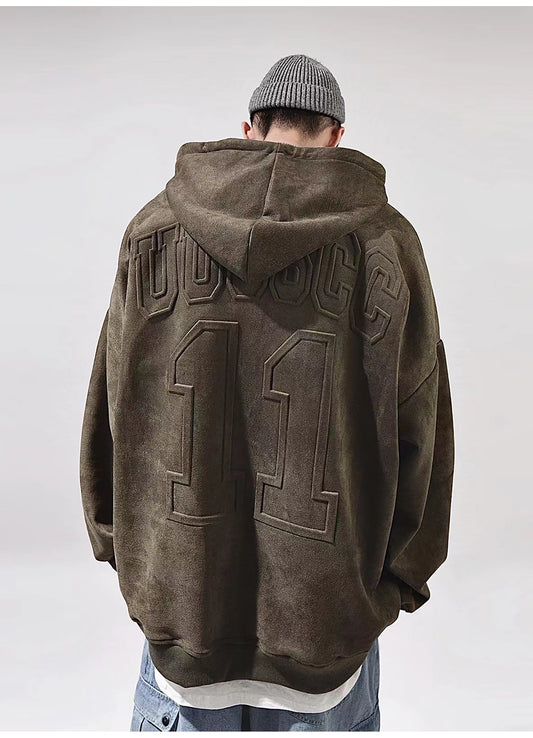 11 Oversized Embossed Hoodie