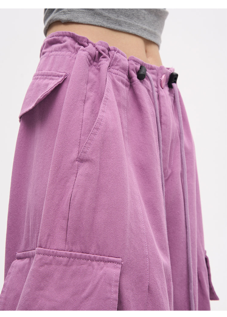 Pink Oversized Wide Leg Baggy Track Pants