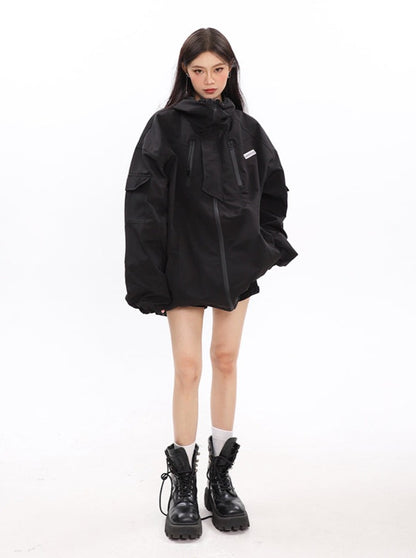 Oversized Windbreaker Jacket