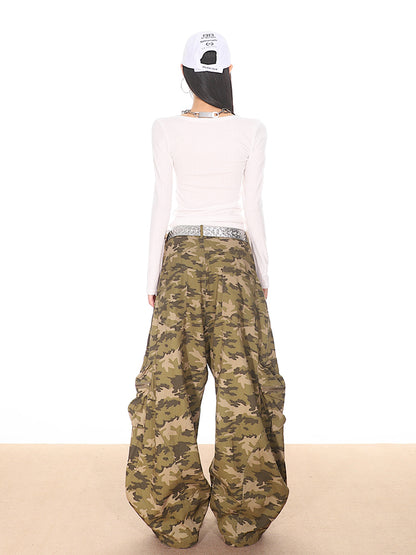 Camo Baggy Cargo Pants