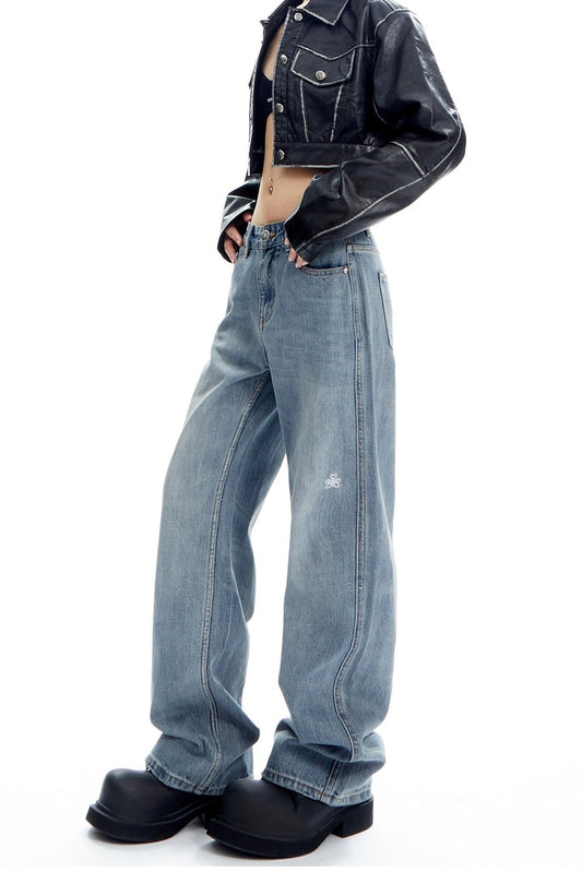 Relaxed Straight Leg Jeans