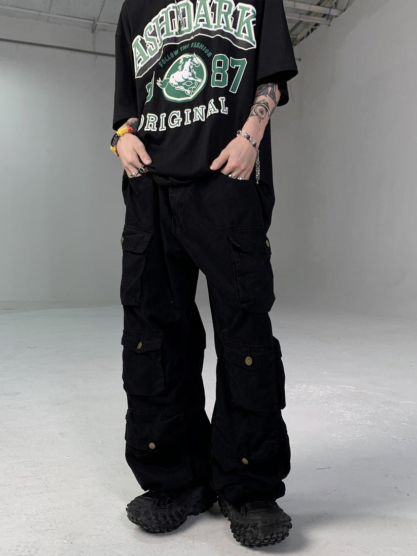 Streetwear Multi Pocked Baggy Cargo Pants – LATENITEX