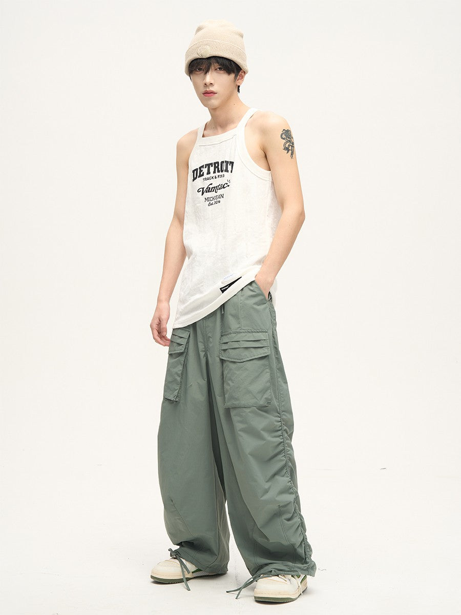 Streetwear Baggy Oversized Parachute Cargo Track Pants