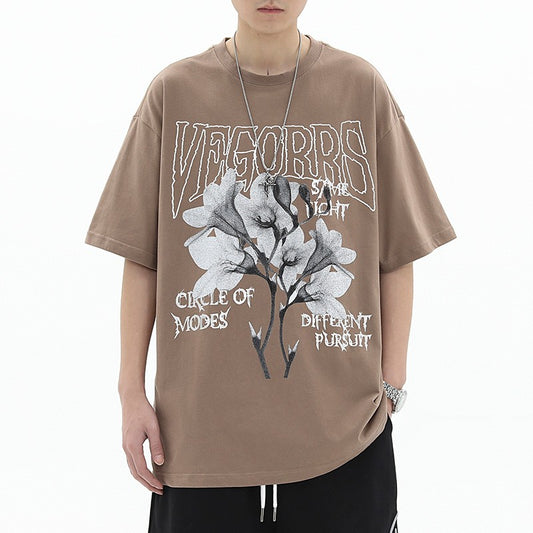 Streetwear Lilies Graphic T-Shirt