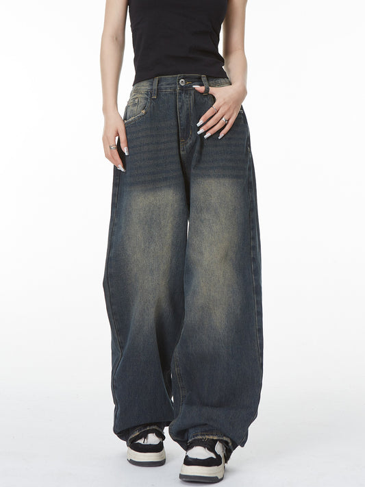 Dark Washed Baggy Jeans