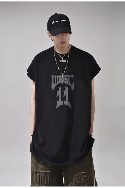 Streetwear 11 Oversized Distressed Sleeveless T-Shirt – LATENITEX