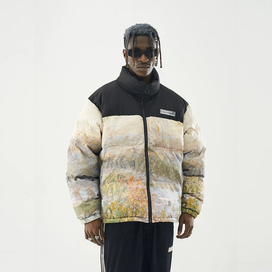 Abstract Down Puffer Jacket